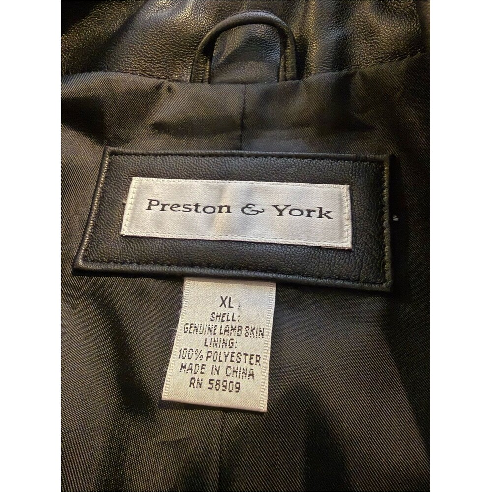Preston & York Leather Blazer/Jacket Women's Size XL Black 100% Lambskin - Picture 7 of 13